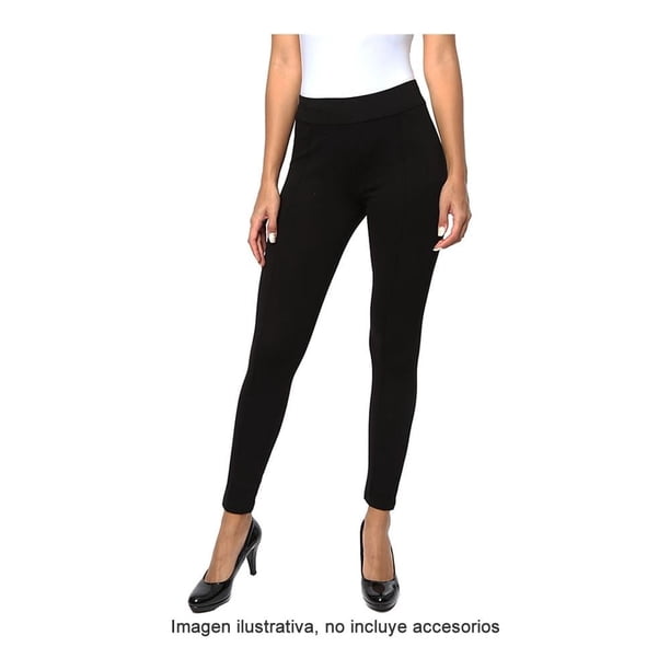 Legging Simply Basic M216A11586 Talla G Negro Con alforza al frente