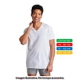 thumbnail image 2 of Playera Interior Cuello V Fruit Of The Loom Super Value para Hombre, 5 Piezas Blanco Talla G, 2 of 4