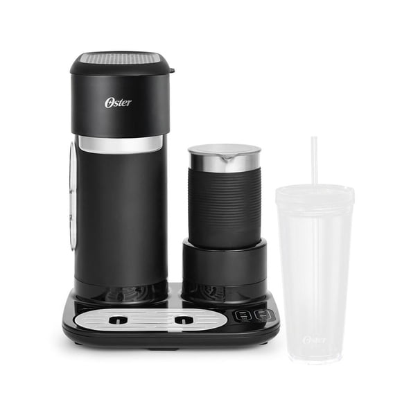 Cafetera Frappé Oster 4 en 1, con Espumador para Café Helado, Granizado o Caliente, Negro