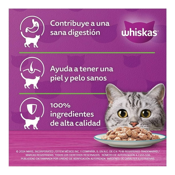 Imagen 4 de Alimento para Gato Whiskas Adulto Fillets Atún 85 g