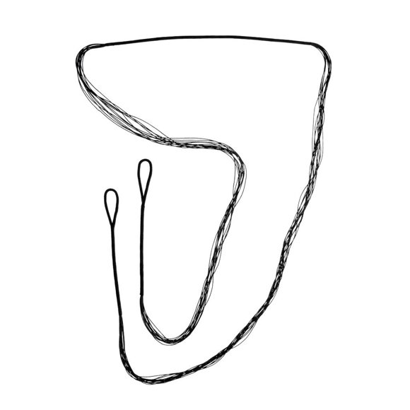 Cuerda de arco de tiro con arco negro para arco recurvo arco largo-múltiples tamaños 127 cm / 50 pulgadas Cola Cuerda de arco