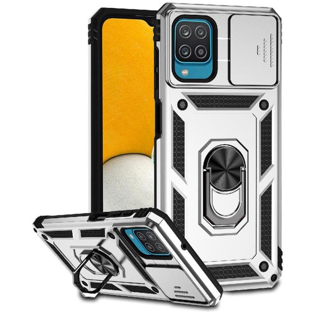 Estuche GANGXUN para Samsung Galaxy A12, soporte giratorio 360°, estilo mecánico y magnético