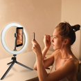 thumbnail image 5 of Anillo de luz con trípode grande, anillo de luz de 12" para selfies, anillo de luz LED ajustable para TikTok/YouTube/transmisión en vivo/maquillaje, 210 cm, con control remoto Bluetooth, 5 of 5