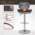 thumbnail image 4 of Set De 2 Bancos Barra Cocina Silla Regulable Diseño Acabado de la estructura Cromado Color Gris Blick, 4 of 8