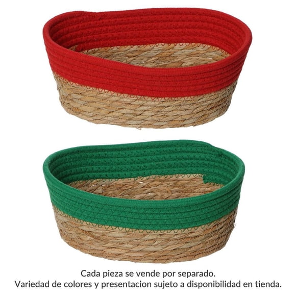 Canasta Prichos Tejida, Navideña, 10.5 cm x 17 cm x 26.3 cm, Varios Colores, 1 Pieza