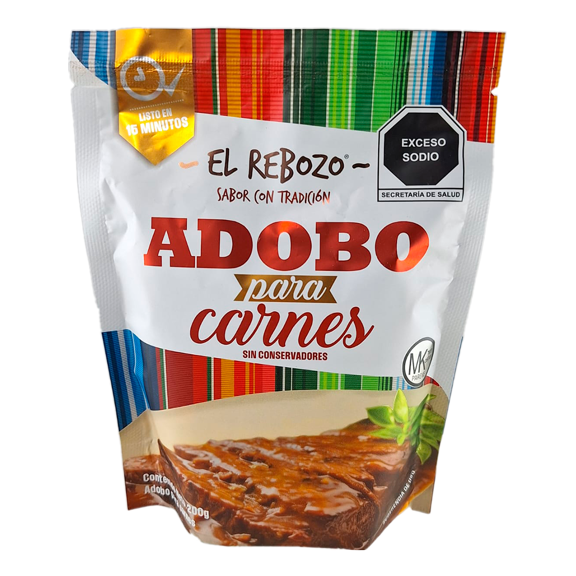 Adobo para Carnes El Rebozo 200g 1Pza