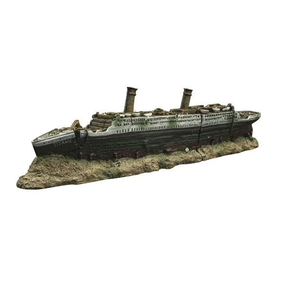 Acuario Titanic barco ornamento paisajismo decoración 38cm Zulema estatua de acuario