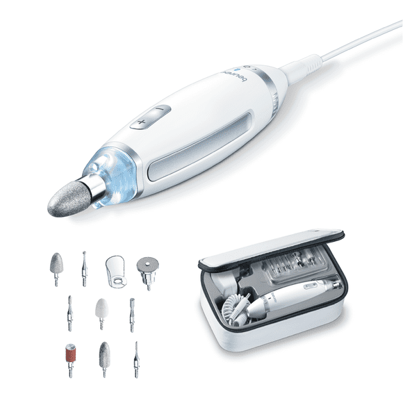 Kit Eléctrico Profesional de Manicure y Pedicure con Taladro y 10 Accesorios de Acero Inoxdable
