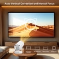 thumbnail image 4 of Magcubic Proyector, Soporte 4K 1080P con Altavoz de Base de Sonido de 5w, Miniproyector con WiFi y Bluetooth, Portátil para Películas Domésticas y Exteriores HY300Pro+, 4 of 11