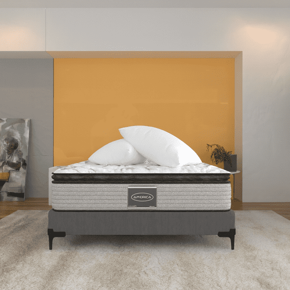 Colchon Matrimonial America Ortopedico + Almohada Hipoalergénica Memory Foam