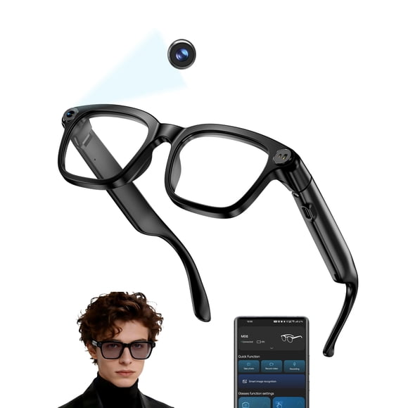 Gafas inteligentes MNVOEQ M08 con cámara 4K, Bluetooth e IA
