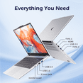 thumbnail image 4 of Exsurf 15.6" Business Laptop, Windows 11 Pro, AMD Ryzen 5 6600U, 12GB RAM 512GB SSD, Backlit Keyboard, Face Unlock, 4 of 8