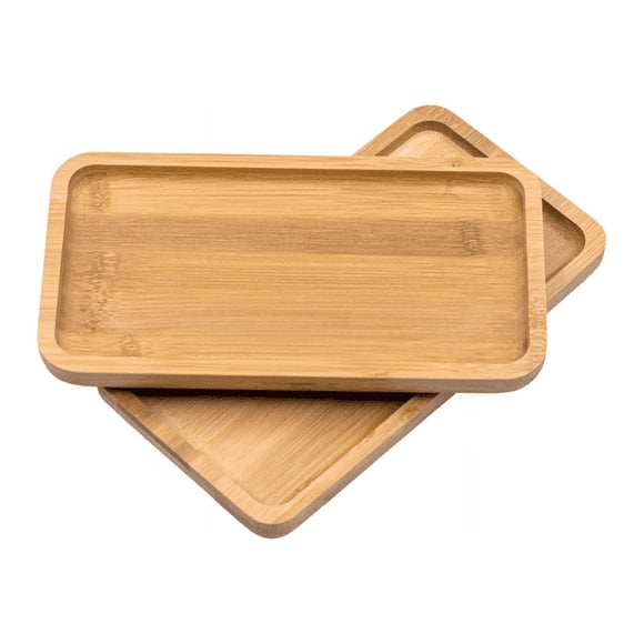Charolas Rectangulares De Bambú Multiusos 2 Pack ARTE MARRON