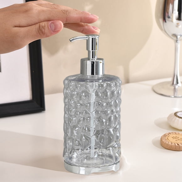 Artículos esenciales para dormitorios, suministros de limpieza, botella dispensadora de desinfectante de manos de 420 ml, elegante botella de desinfectante de manos para baño, cocina, inodoro, estació