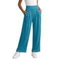 thumbnail image 1 of TaTaai Ladies' Elastic High Waist Wide Leg Jeans, Versatile Loose Straight Leg Pants, All Season Casual Fashion Jeans Gift, 1 of 5