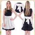 thumbnail image 2 of CaiYueKe White Vintage Maids Apron with Ruffle Hem, Half Waist Tie Skirt Two Pockets, Cute Servant Waitress Costume for Halloween Cosplay Role Play, Kitchen Baking Uniform, 2 of 8