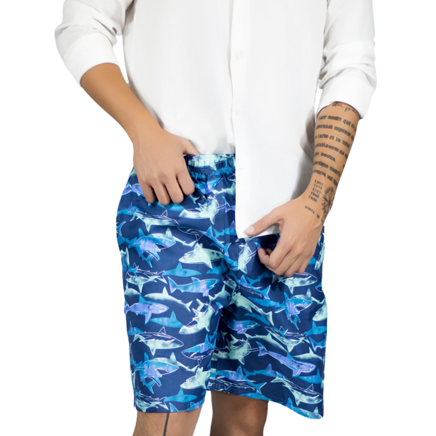 Short Hombre Traje de Baño o Casual Cintura Ajustable y Bolsas
