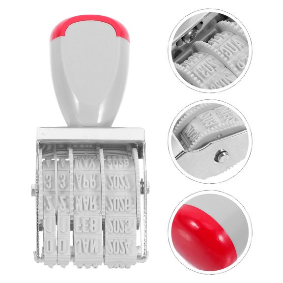 Luxshiny Sello De Fecha Para Oficina Con Tinta Recargable Y Materiales De Plástico E Hierro