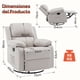 thumbnail image 2 of Korser Sillón Reclinable Giratorio 360°Adultos,Mecedora Pequeña Para Espacios Reducidos,Lino,Beige, 2 of 6