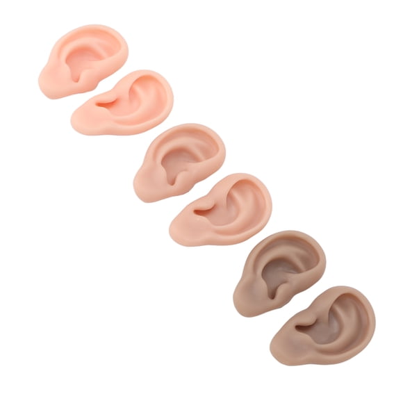 Modelo de Oreja ANGGREK Silicona 3 Pares Color Claro Medio Oscuro