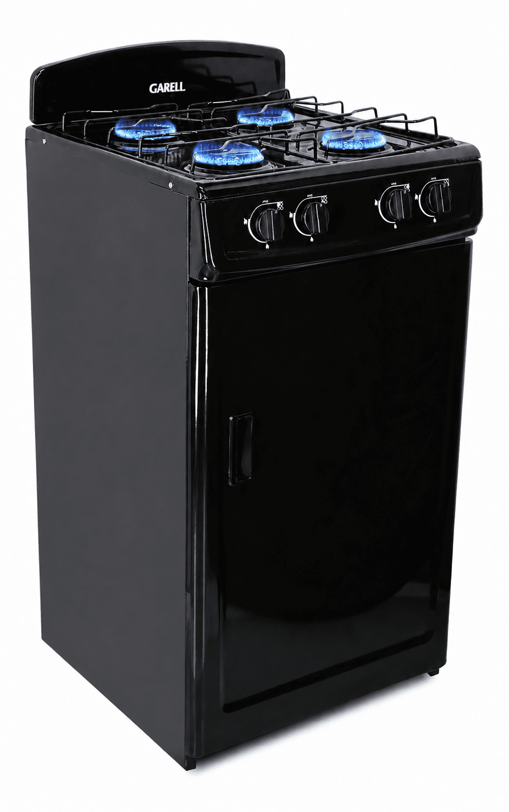 Estufa Parrilla de Gabinete de Gas de 4 Quemadores Garell Negro Onix