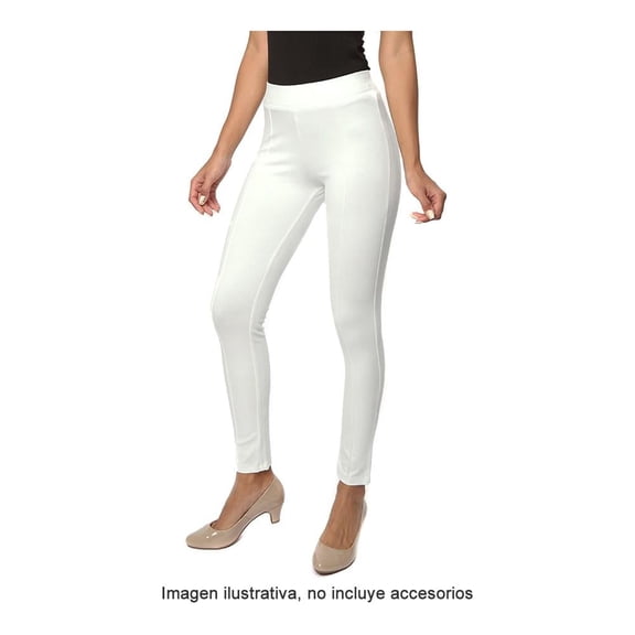 Legging Simply Basic M216A11586 Talla Ch Hueso Con alforza al frente