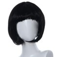 thumbnail image 2 of Xihbxyly Peluca Corta Negra, Estilo Moderno con Rulos Pequeños y Lisos, Accesorio de Fiesta de Moda, Transpirable y Cómodo, Disfraz de Halloween, para Eventos de Disfraces, Fácil Cuidado., 2 of 4