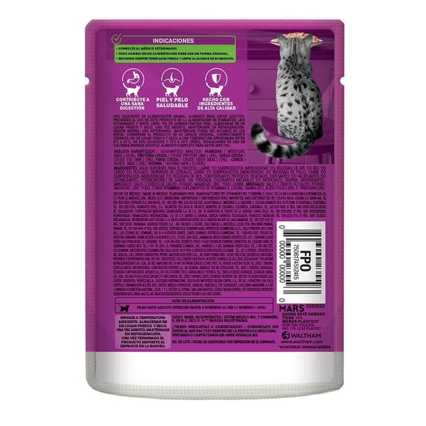 Imagen 2 de Alimento para Gato Whiskas Adulto Soufflé Parrillada Mixta 85 g