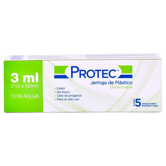 Jeringa Medimart 3ML 21GX32MM caja con 5 piezas