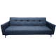 thumbnail image 2 of Sofa Cama Reclinable EL BAZAR STORE Paris Lino Azul Marino Futon 3 Posiciones Moderno Abotonado, 2 of 7
