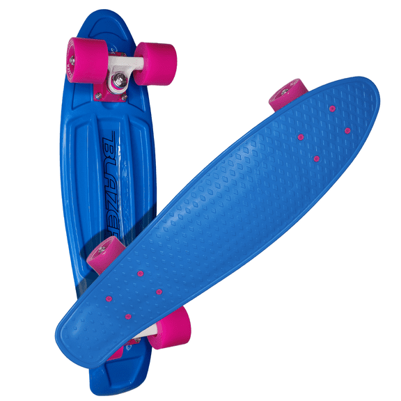 Patineta Pennyboard Cruiser Azul con Llantas Rosa Blazer JOF-2406ABR