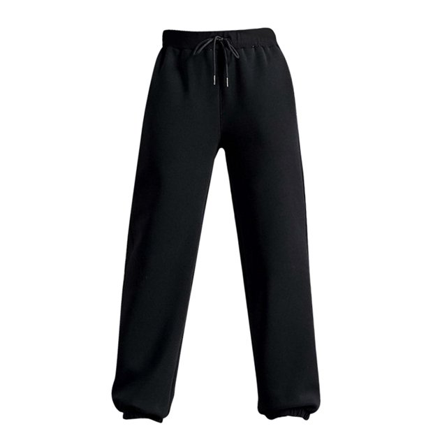 Pantalones casuales cálidos para mujer, pantalones deportivos de invierno con forro polar para niñas, para damas L