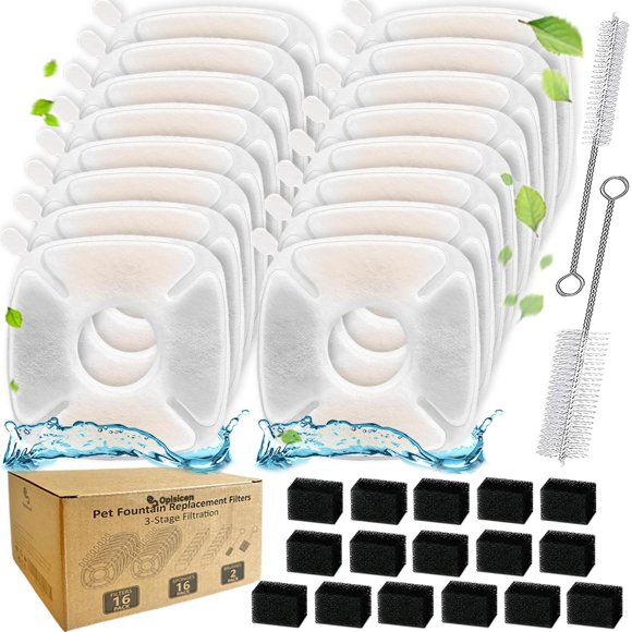 Filtros de Repuesto OPISICEN para Fuente de Agua VEKEN Blanca de 2.8 L para Gatos y Perros