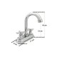 thumbnail image 3 of Llave Mezcladora Baño Lavabo Alfa  Cromado de Acero Inoxidable Manerales Cruz, 3 of 4