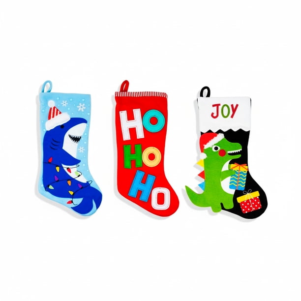 Set de 3 Botas Navideñas Ho Ho Roar 20 cm Decoración Ideen