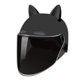 thumbnail image 3 of Cascos de moto Casco de bicicleta Lindo visera solar extraíble Moto ligera Negro Cola Cascos de moto, 3 of 8
