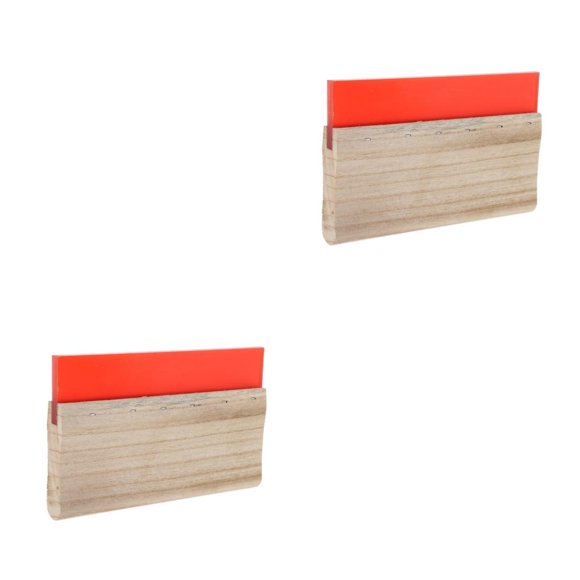 Speravity Raspador de serigrafía con mango de madera, raspador de tinta, tablero para rascar, rojo, 15cm rojo 20 centímetros 2piezas