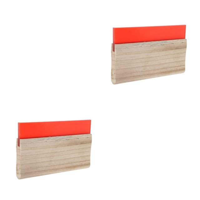 Speravity Raspador de serigrafía con mango de madera, raspador de tinta, tablero para rascar, rojo, 15cm rojo 20 centímetros 2piezas