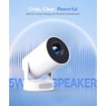 thumbnail image 3 of Magcubic Mini Proyector 8K y 4K Compatible con WiFi 6 y BT 5.4, Altavoz con Base de Sonido de 5W, Proyector Portátil Automático con Teclado Vertical Giratorio 180° para Hogar Recámara Películas para, 3 of 11