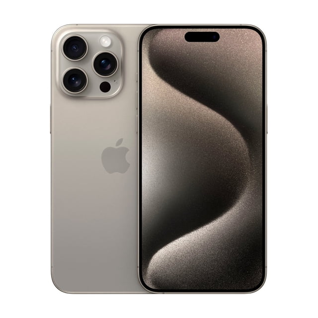 celular iphone 15 pro max 256gb natural esim reacondicionado Vista frontal y 3/4 de un iPhone 15 Pro Max en Blanco roto con pantalla LTPO Super Retina XDR OLED 6.7" que muestra un fondo abstracto oscuro; Dynamic Island visible, marco de titanio delgado, logo Apple en la parte trasera y módulo de cámara trasera triple (48 + 12 + 12 MP) con acabado mate. 256 GB, Dual eSIM y 5G según especificaciones; también apto como cámara portátil para fotos y video.