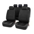thumbnail image 1 of Fundas Para Asientos De Automóviles, Clásicas, Lavables, Lujosas, Para La Mayoría De Los Autos, SUV, Autopartes, Negras, 9 Piezas Sunnimix cubierta de asiento, 1 of 7