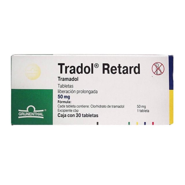 Tradol Retard 50 mg 30 tabletas de liberación prolongada