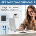 thumbnail image 3 of Adaptador de Enchufe Charger USB Tipo C de Pared de Carga Súper Rápida de 45W Cable de 10 Pies para Samsung Galaxy S25 Ultra S24 S23 S22 + Ultra A56 5G, 3 of 8
