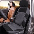 thumbnail image 1 of unbranded 1Jgo Funda De Asiento Para Auto Gris Con A Rayas Transpirable Y Compatible Con Bolsa De Aire, 1 of 6