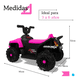 thumbnail image 5 of Cuatrimoto Eléctrica Montable TEK-188L para Niños 3-6 Años Bluetooth Luces LED Música 4 Ruedas Soporta 25 kg Rosa, 5 of 6