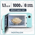 thumbnail image 2 of Horno microondas Nostalgia Retro 1000 W 1.1 pies cúbicos - Aqua, 2 of 7