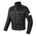 thumbnail image 1 of Chaqueta de moto de verano Chaqueta de motociclista Malla transpirable Protección de carrera Negro 3XL, 1 of 9
