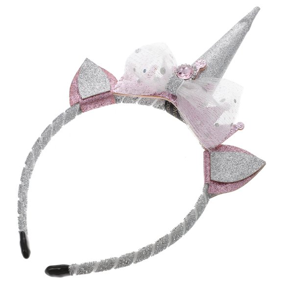 SOPOTUTU Diadema Decorativa Unicornio En Color Plata Y Cómoda Para Eventos