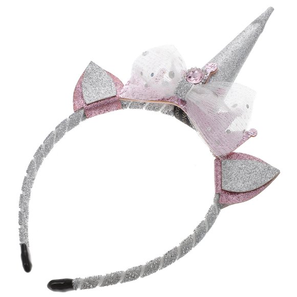 SOPOTUTU Diadema Decorativa Unicornio En Color Plata Y Cómoda Para Eventos