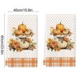 thumbnail image 3 of Oioii Stripes Dot Pumpkin Fall Kitchen Towels Dish Towels, 18x26 Inch Farmhouse Maple Leaves Autumn Decoration Hand Towels(15.8x23.6in), 3 of 6